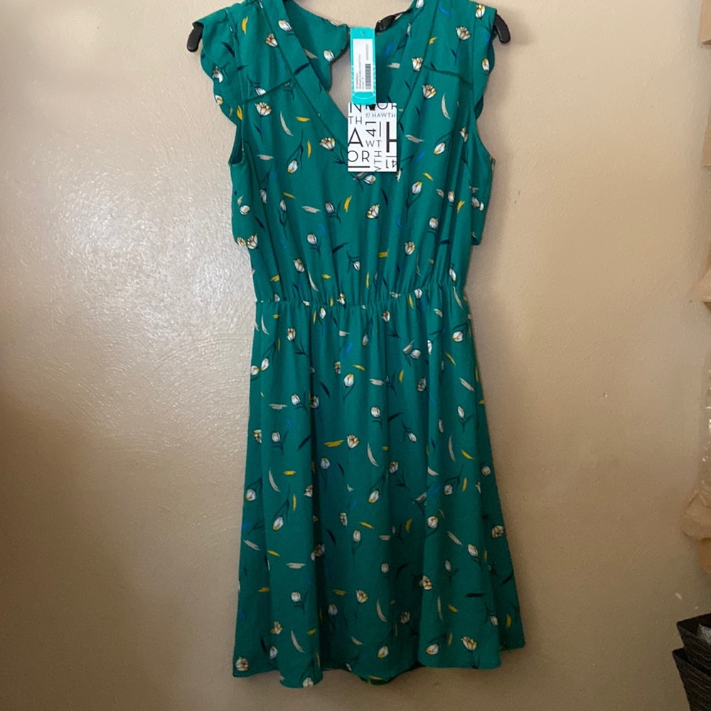 41 Hawthorn STITCHFIX Floral Green Dress